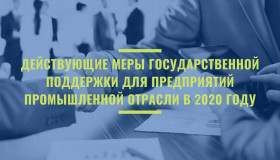 Действующие меры государственной поддержки в 2020 году